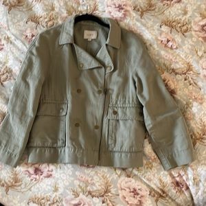 Loft Olive Green Lightweight Jacket Small Petite
